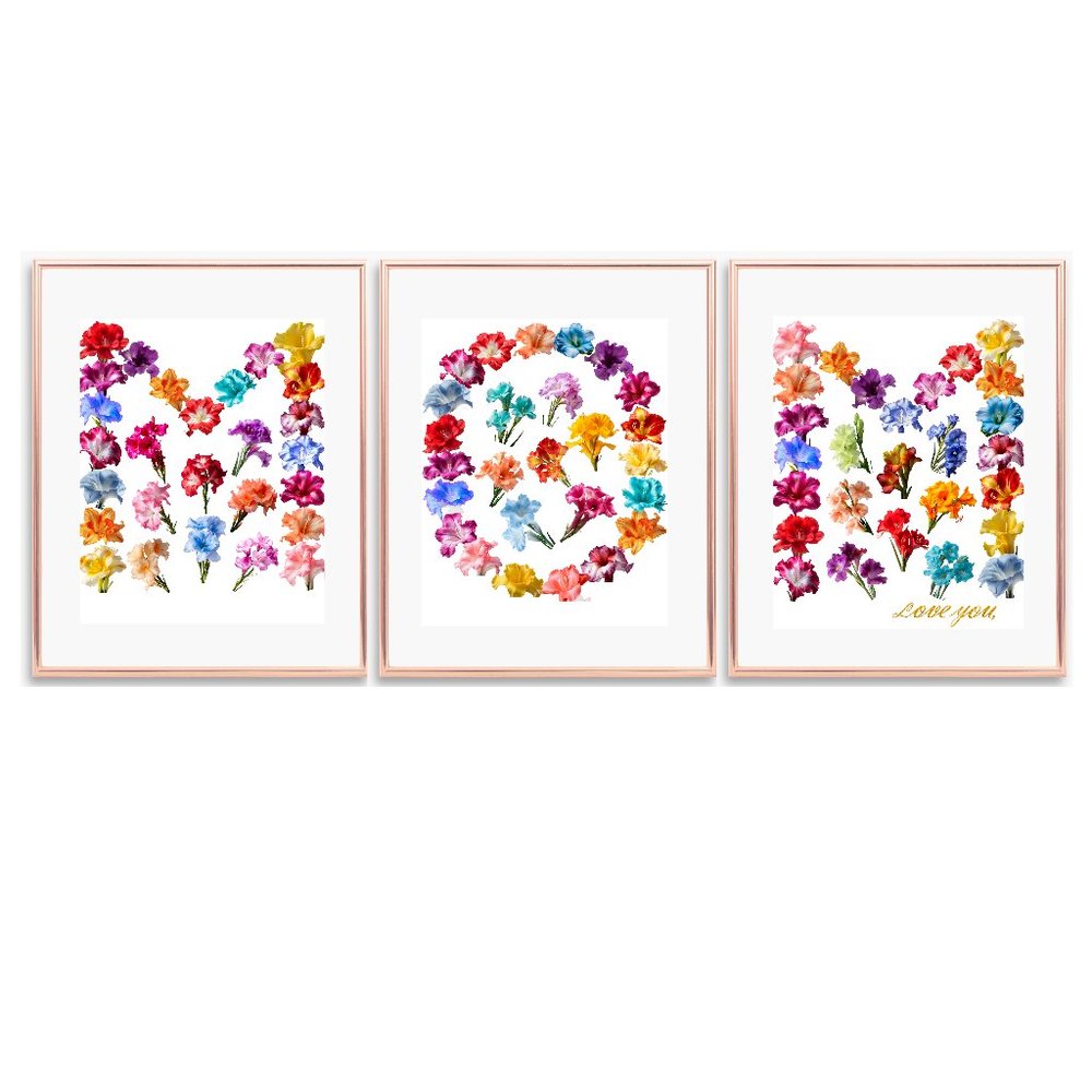 Print Art GLADIOLUS FLOWER 23 Colors August Flower Gift For MOM Birthday